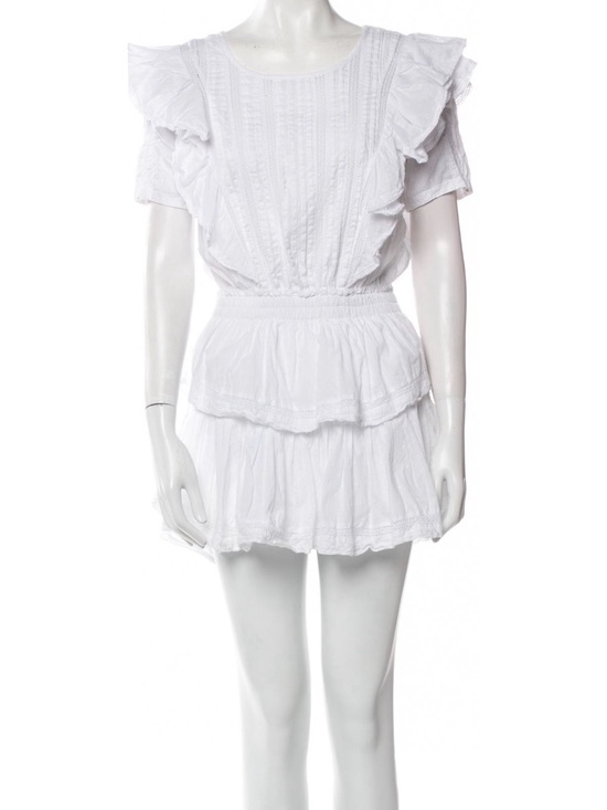 LoveShackFancy Dresses & Skirts - Love Shack Fancy Women's White Ruffled Short Dress